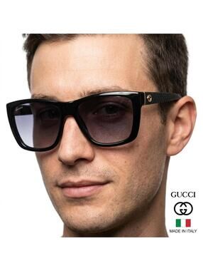 Gucci GG 3716/S Sunglasses Italy | Textured Black Square